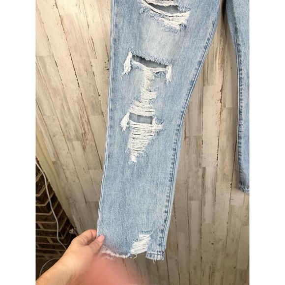 Petra153 STYLE# P214MXH-LI Distressed Ripped Jeans Button Fly Size 9/28 - Picture 6 of 16